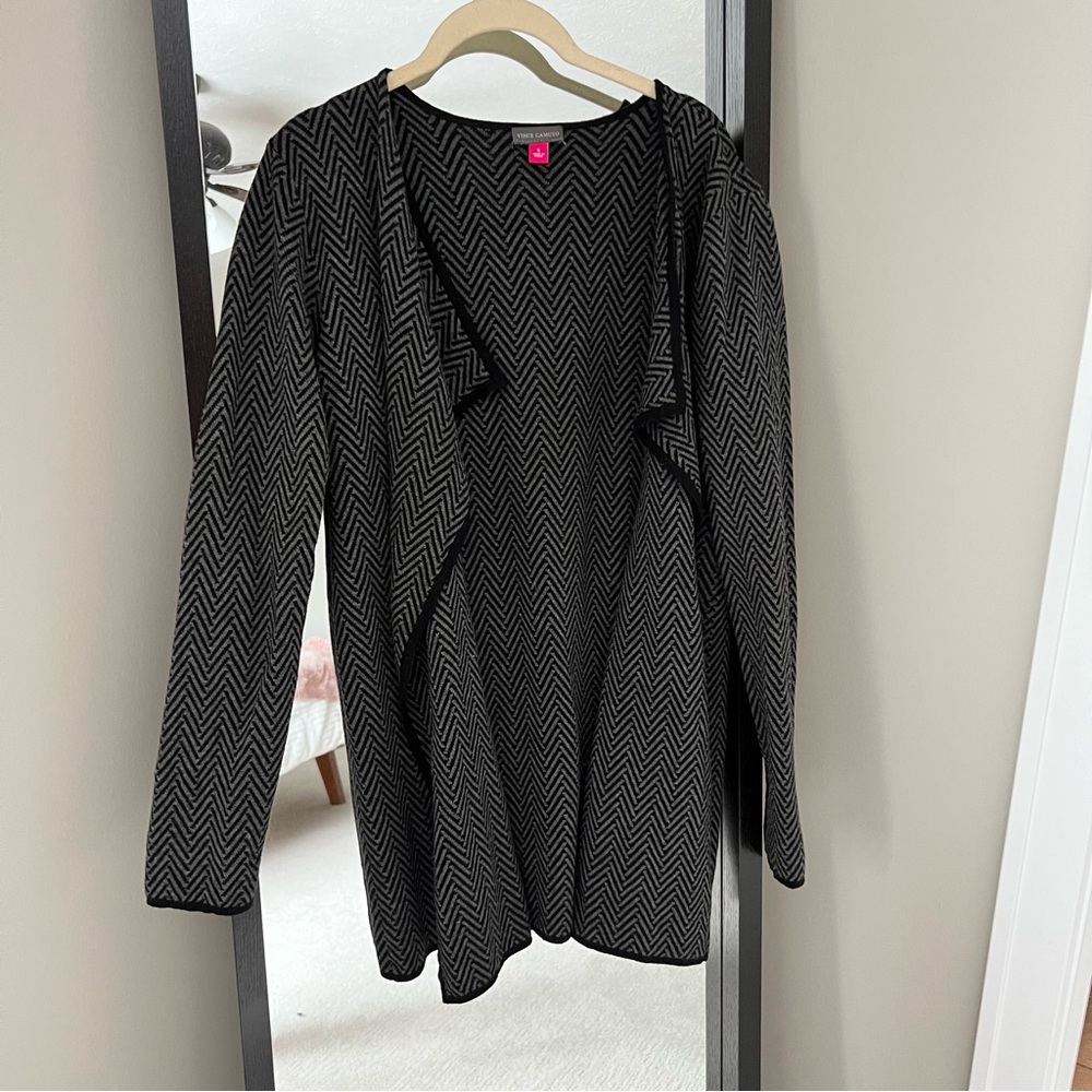 Vince Camuto Herringbone Cardigan